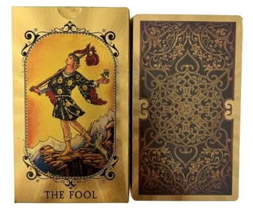 КАРТЫ ТАРО ЗОЛОТОЙ ФОЛЬГИ, ВОДОНЕПРОНИЦАЕМЫЕ КАРТЫ ТАРО, ЗОЛОТЫЕ КАРТЫ ТАРО