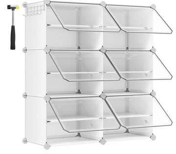 Songmics обувной шкаф 94 x 124 x 32 см белый