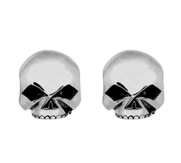 KOLCZYKI SREBRNE HARLEY-DAVIDSON SKULL