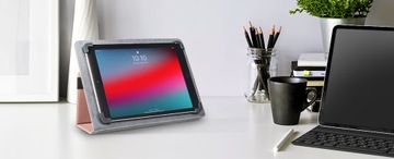 ЧЕХОЛ ДЛЯ ПЛАНШЕТА 11 ДЮЙМОВ С ПОДСТАВКОЙ, УНИВЕРСАЛЬНЫЕ ДЕРЖАТЕЛИ REINSTON, РОЗОВЫЙ