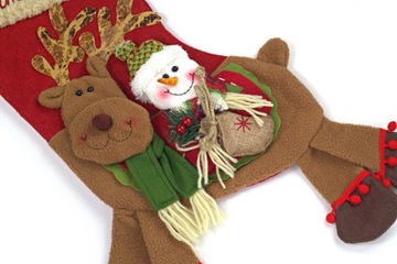 НАБОР ИЗ 2 РОЖДЕСТВЕНСКИХ НОСКОВ ДЛЯ ПОДАРКОВ XXL