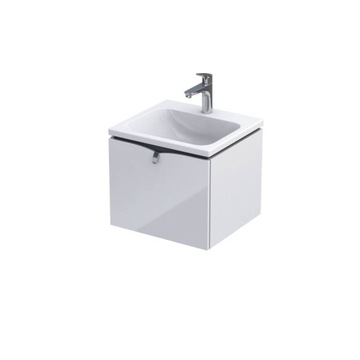Szafka pod umywalkę 50 cm SIENA biały połysk