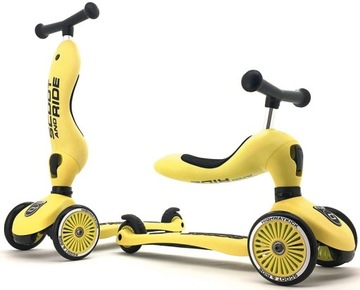 КОМПЛЕКТ СКУТЕРА Scoot And Ride Lemon 2 в 1 + ШЛЕМ со светодиодами от S до M 2-5L