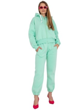 Dresowy Komplet basic damski Bluza kaptur Spodnie