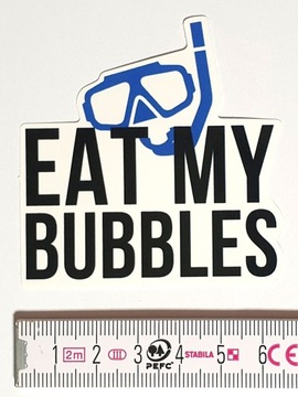 Наклейка для дайвинга «Съешь мои пузыри»