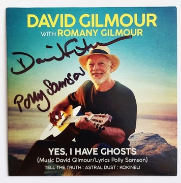 DAVID GILMOUR Yes I Have Ghost AUTOGRAF Pink Floyd