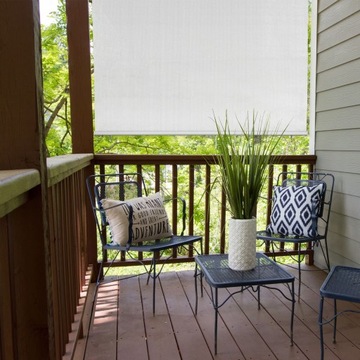 Вертикальная маркиза для балкона и террасы Рулонная штора внешнее покрытие 240х240 Кремовый