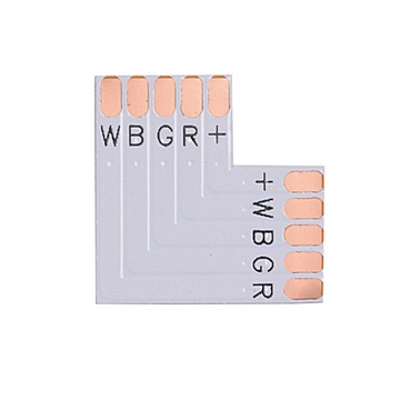 Złączka kątowa PCB TYP L 12mm 5-PIN LED RGB+W