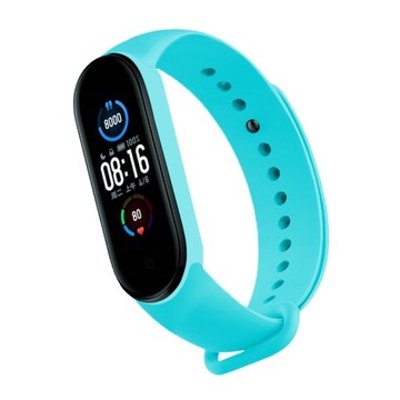 OPASKA DO XIAOMI MI BAND 5 6 7 PASEK BRANSOLETKA TURKUSOWA ZAMIENNA KOLORY