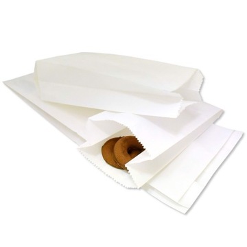 Torebka papierowa 37x17/6 biała 250szt