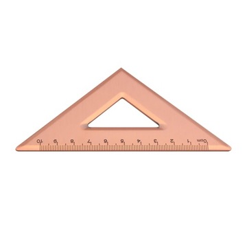 styl kątomierza Linijka metalowa różowe złoto