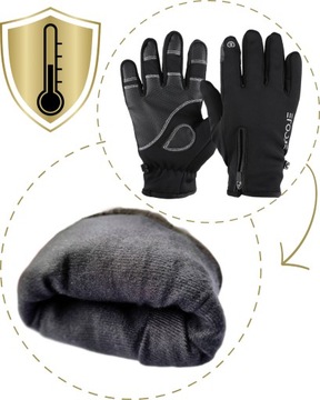 Rękawiczki Zimowe Rowerowe M Wodoodporne Wiatroszczelne na Rower Ocieplane