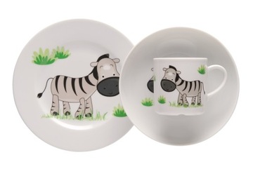 LUBIANA KOMPLET DZIECIĘCY DLA DZIECKA 3 EL ZEBRA