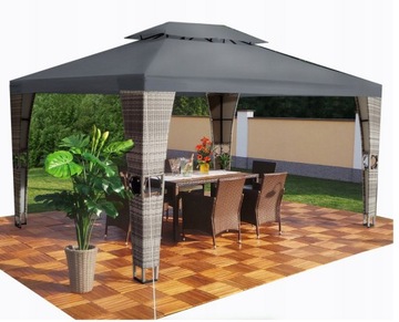 ROYAL PAWILON OGRODOWY 3x4 SZARY - ANTRACYT