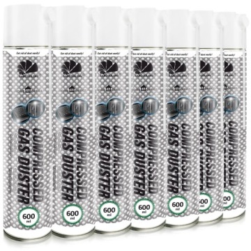 7 x 600 ml Compressed Air Duster Stlačený Vzduch Pro Profukování Prachu