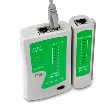 ТЕСТЕР СВЕТОДИОДНЫХ СЕТЕВЫХ КАБЕЛЕЙ RJ45 RJ11