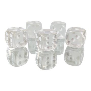 НАБОР ИЗ 10 КУБИКОВ RPG С СЕРЕБРЯНЫМИ ПЕРЬЯМИ 1,6 СМ