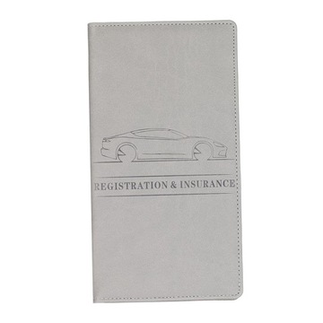 Męskie etui na kartę rejestracyjną i ubezpieczeniową. Etui na karty Premium Car, szare
