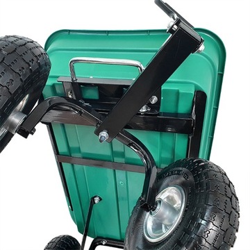 Садовая транспортная тележка-самосвал с ручкой 52L, поворотные колеса DC1