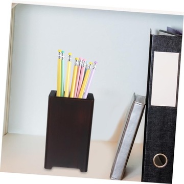 Удобный держатель для ручек из черного ореха Держатель для ручек большой емкости