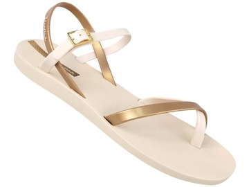 IPANEMA FASHION SANDAL VIII SANDAŁY PLAŻOWE MIEJSKIE DAMSKIE BEŻOWE ZŁOTE