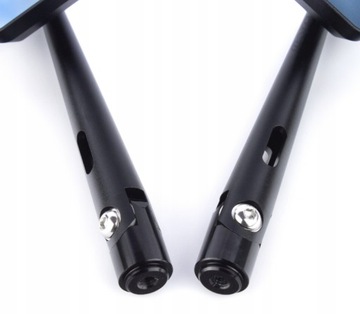 HEBE Universal Mirrors Мотоцикл, прикрепленный к рулевому колесу CNC Black Metal