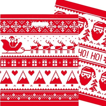 reklamówki foliowe torby Mikołaj 39x45 cm 50 szt.