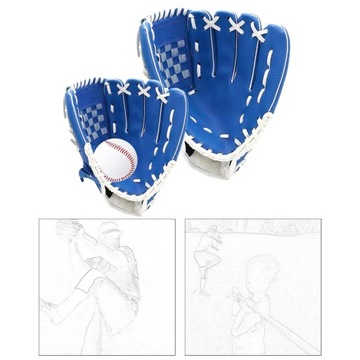 Бейсбольные перчатки Baseball Glove Break синего цвета