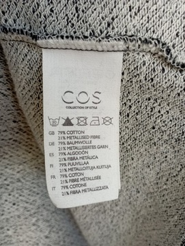 ATS bluza COS bawełna włókna metaliczne czarny M
