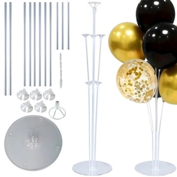 Stojak na balony URODZINY stelaż PATYCZKI do balonów 70cm XL urodziny ślub