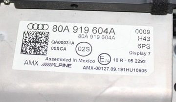 AUDI Q5 80A 919 604A ALPINE РАДИО ЭКРАН НАВИ ----- ФУНКЦИОНАЛЬНЫЙ