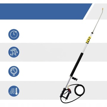 Телескопическое копье 1-5-6,3 м для кисти щетки щетки щетки щетки щетки щетки 4000 фунтов на кв.