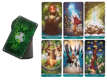 ИГРОВЫЕ КАРТЫ ТАРО НАБОР ГАДАТЕЛЬНЫХ КАРТ УНИВЕРСАЛЬНОЕ КЕЛЬТСКОЕ ТАРО 78 ШТ.