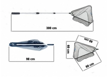 Рыболовный подсак Jaxon SAFE B ALU 300 x 60 см