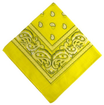 BANDAMKA BANDANA CHUSTKA CHUSTA BANDAMA - żółty