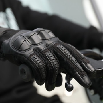 МОТОЦИКЛОВЫЕ ПЕРЧАТКИ QUAD ECO LEATHER TOUCH ЧЕРНЫЕ M