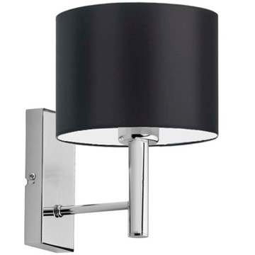 Kinkiet abażur lampa ścienna LED E27 kinkiet ścienny lampa na ścianę czarny