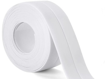 TAŚMA USZCZELNIAJĄCA DO KUCHNI ŁAZIENKI UMYWALKI ZLEWU BIAŁA 38mm*3.2m 1szt