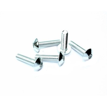 Śruba plastików owiewki aluminiowa srebrna 5x20mm motocyklowa gwint 5mm