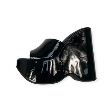 Sandały czarne damskie wsuwane koturn Aldo 36