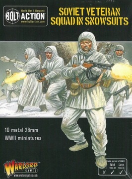 Bolt Action WWII Soviet Veteran Squad in Snowsuits