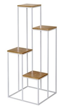 KWIETNIK REGAŁ STOJĄCY METALOWY NA 4 KWIATY LOFT