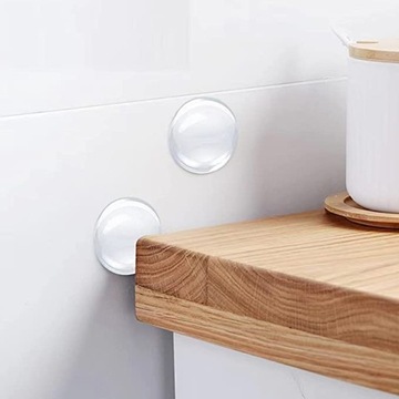 РУЧКА ДВЕРНАЯ БАМПЕР САМОКЛЕЯЩАЯСЯ НА СТЕНУ 2,2 см ПРОЗРАЧНАЯ 20 шт.