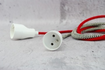 кабельная розетка плетеный кабель розетка удлинитель DIY лофт ретро