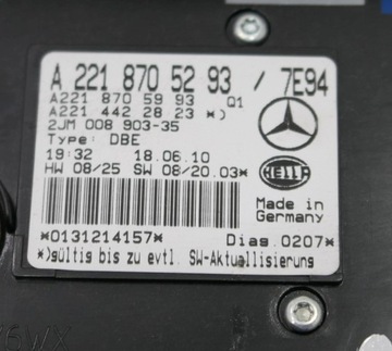 LAMPA POLSTROVÁNÍ KABINY MERCEDES W221 FACELIFT