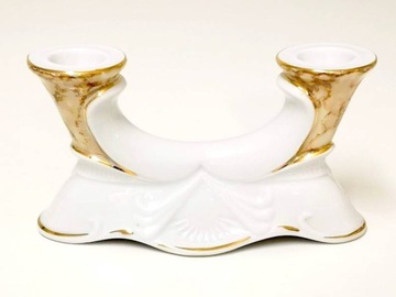 014 IWONA ŚWIECZNIK 2-RAMIENNY PORCELANA MALCER