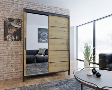 SZAFA PRZESUWNA GARDEROBA BRAGA LOFT`120CM ARTISAN