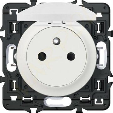 LEGRAND CELIANE Gniazdo z klapką 2P+Z IP21 BIAŁE