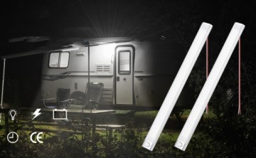 МОЩНАЯ ЛАМПА 168 LED 12В КАБИНА ДЛЯ ПРИЦЕПОВ-ДАВЕЛИКОВ 2 шт. 16Вт 39см