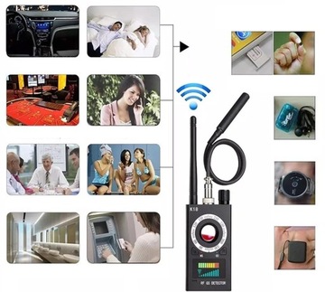 GSM детектор прослушки, Wi-Fi камеры, GPS локаторы DM-K18 черный